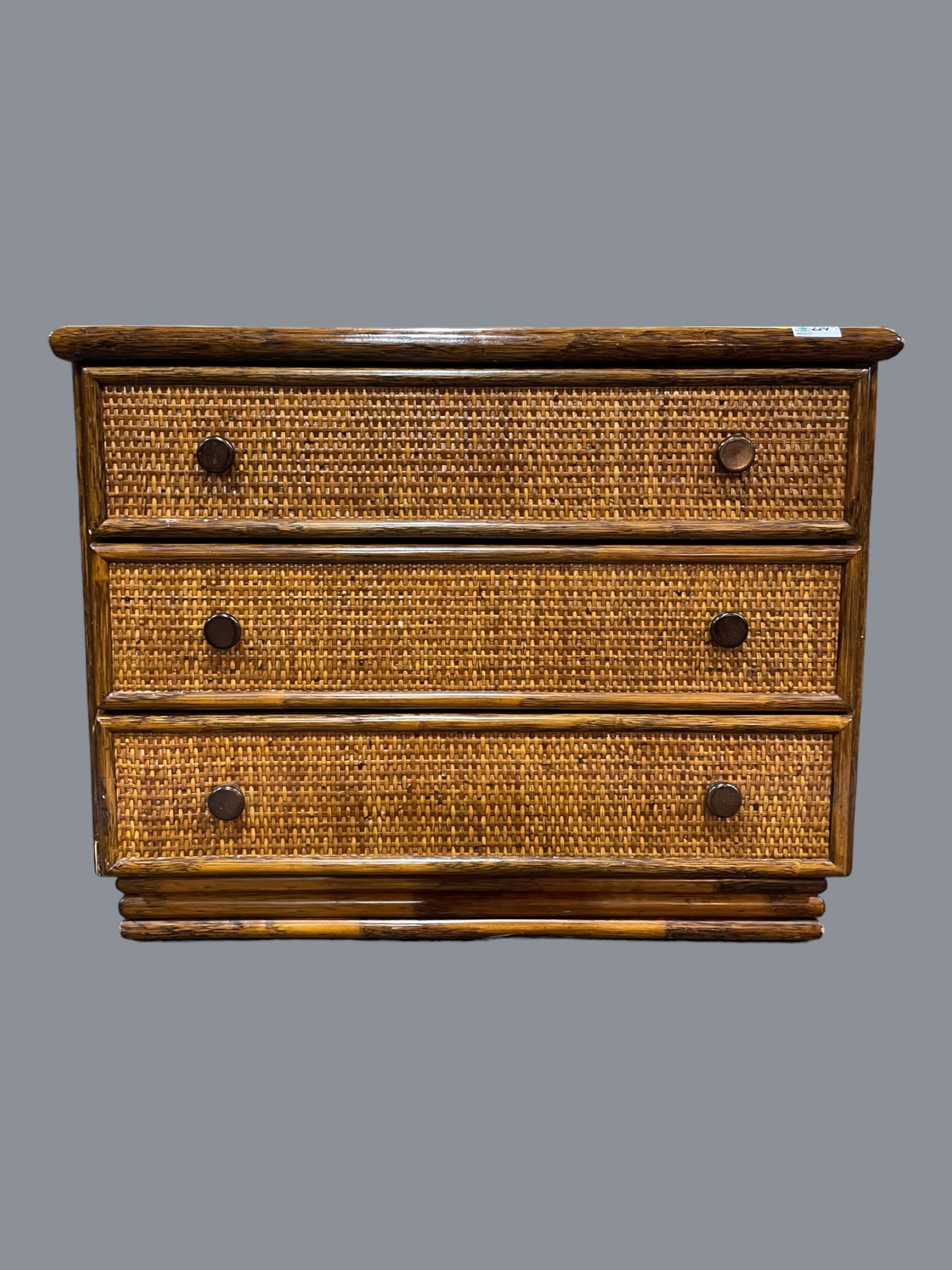 Vintage Bamboo & Rattan Chest of Drawers