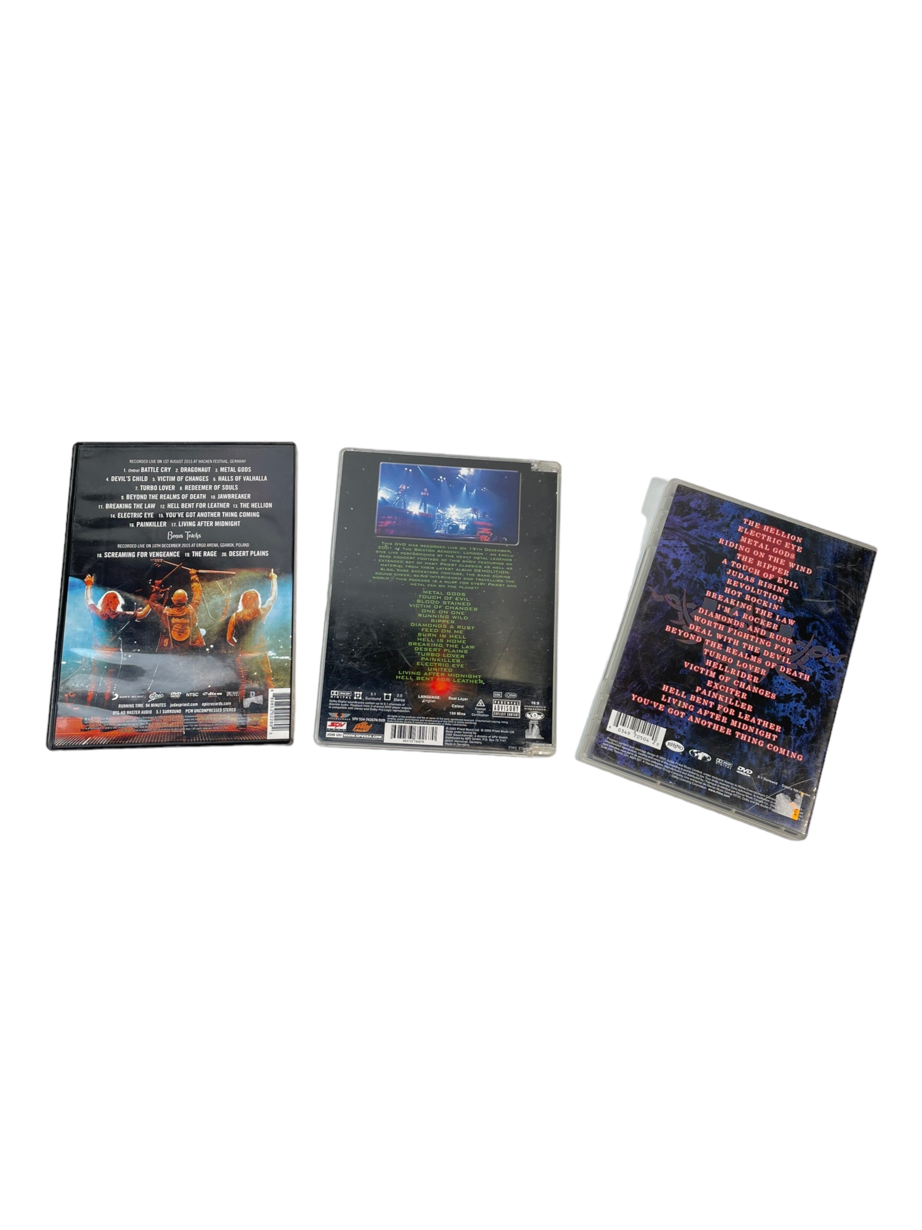 Set of 3 Judas Priest DVDs