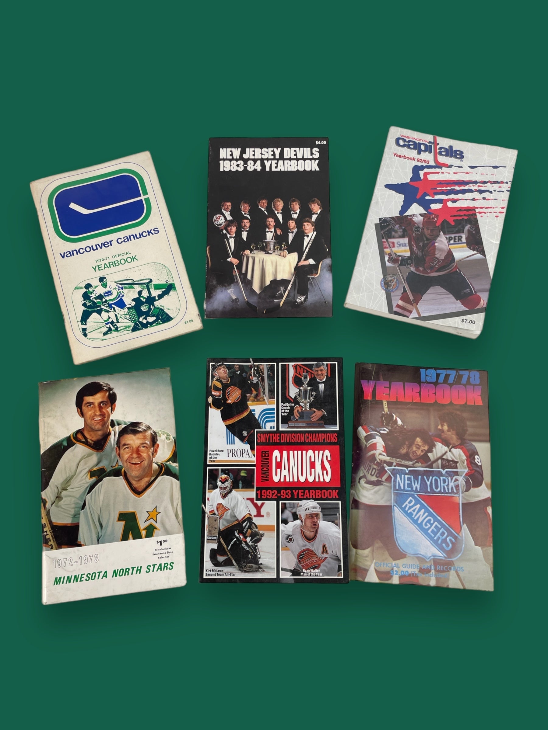 Set of 6 Vintage Hockey Yearbooks