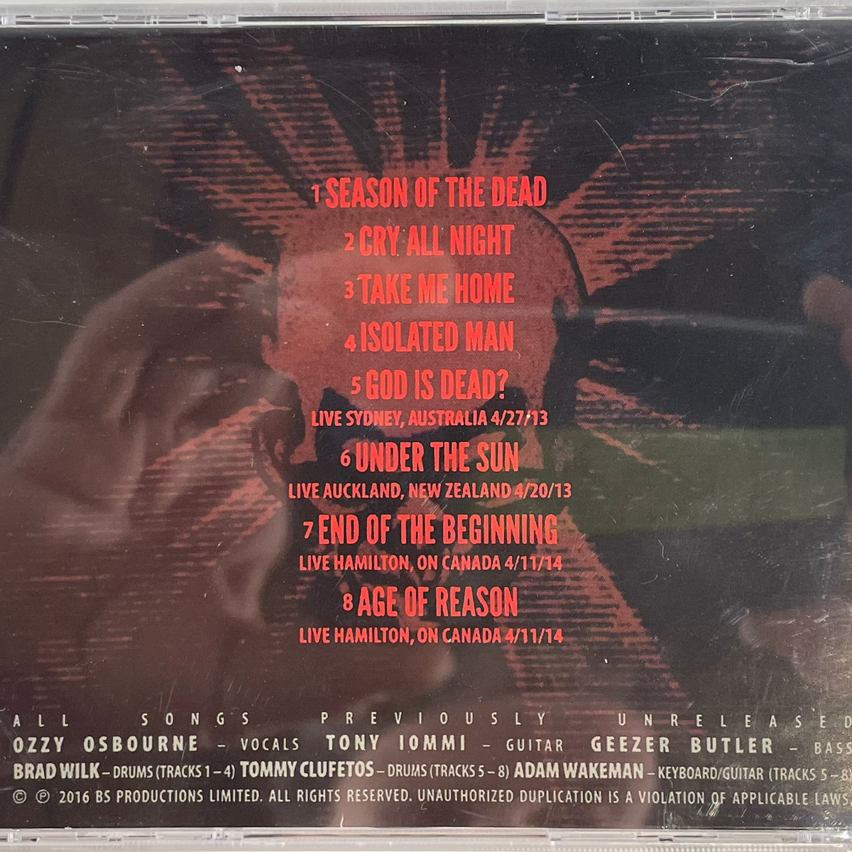 Black Sabbath - The End - Tour CD Limited Concert Edition. – Éco