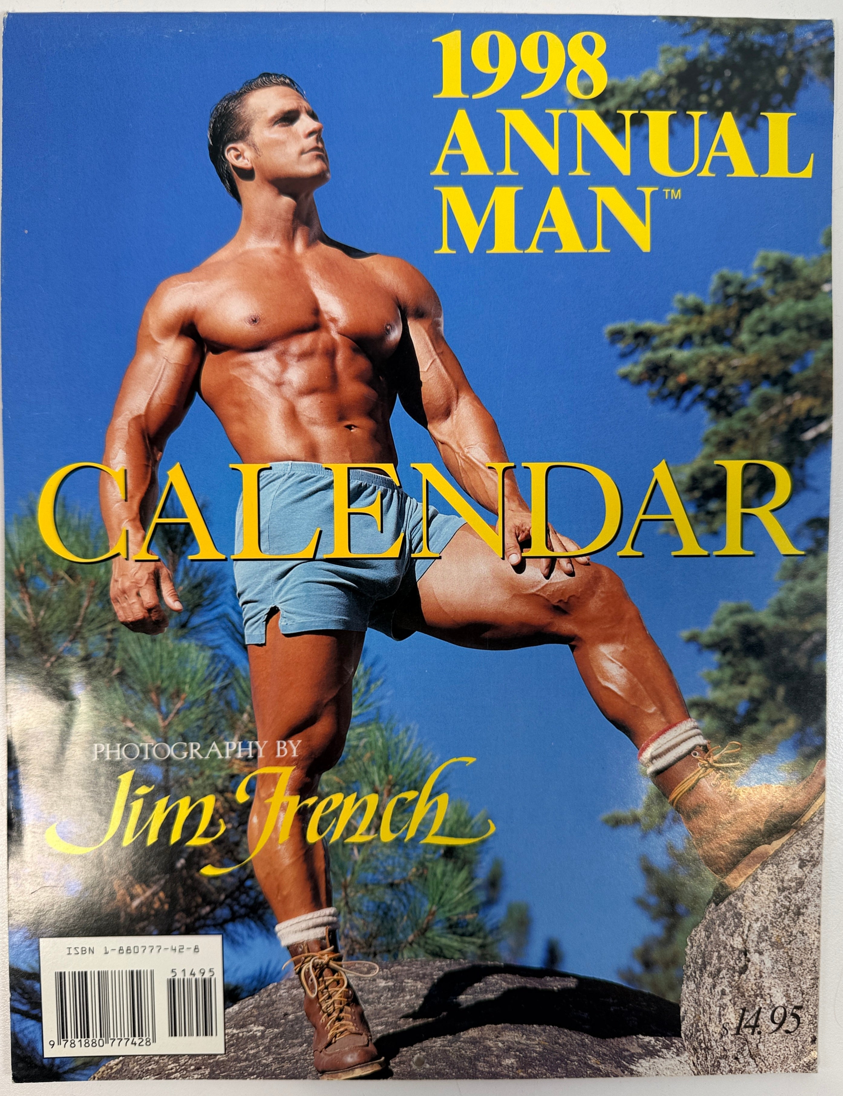 Vintage 1998 Annual Man Calendar, Jim French Photography. – Éco