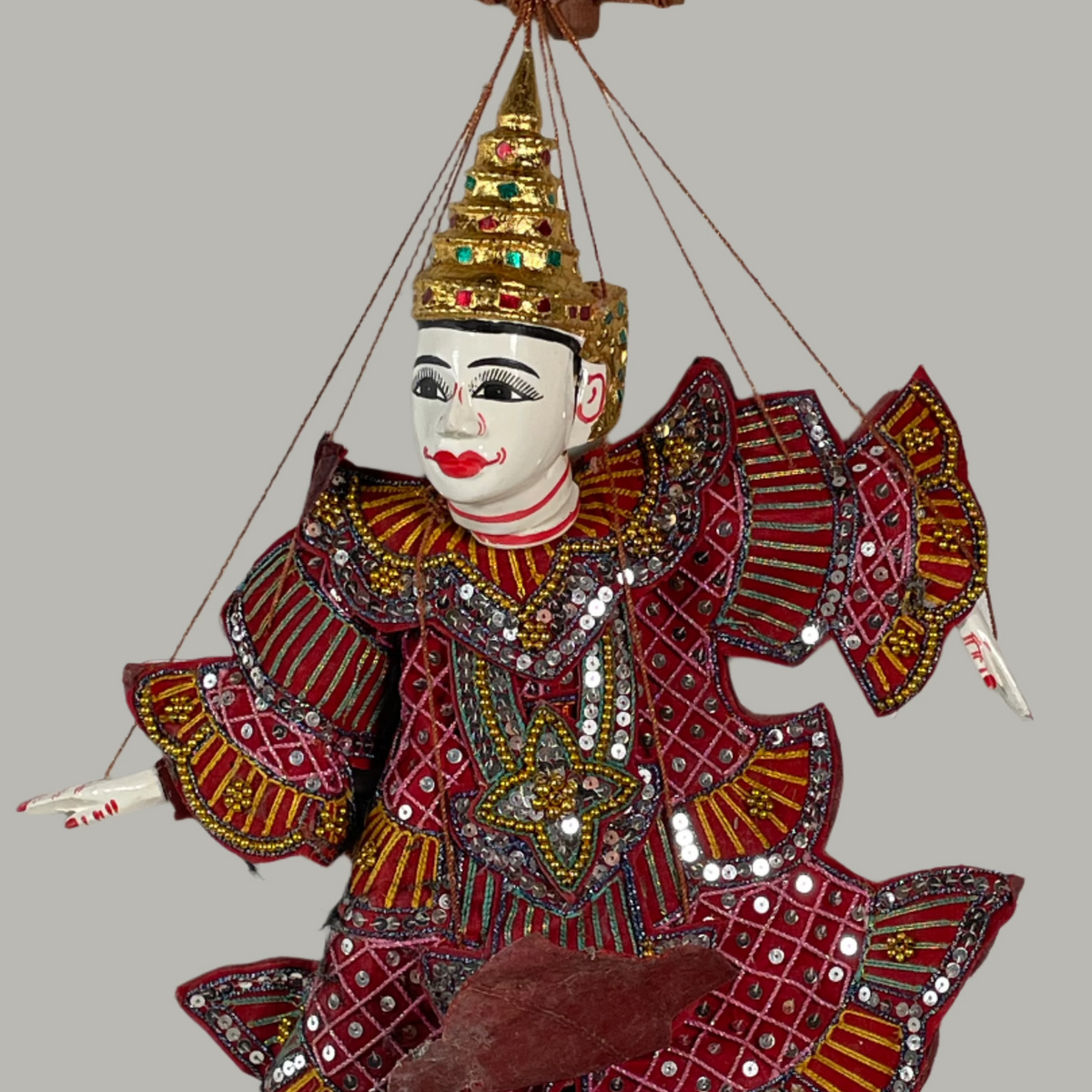 Marionnette Articulée Vietnamienne – Bras Et Tête Amovibles, Artisanat Ethnique