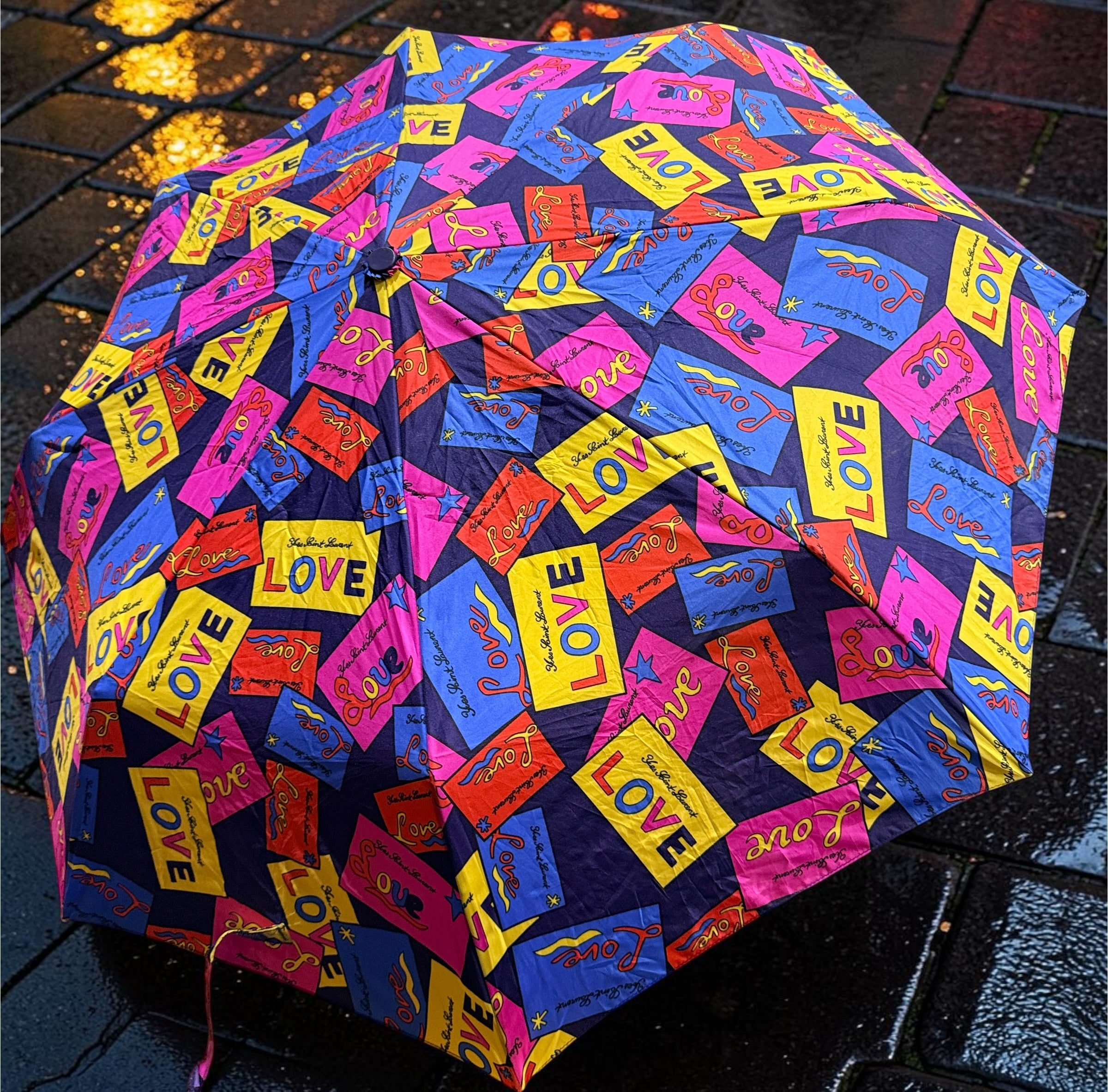 Vintage Umbrella Yves Saint Laurent Showers Of Love Deluge Amour