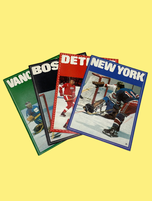 Set of 4 Vintage Hockey Yearbooks