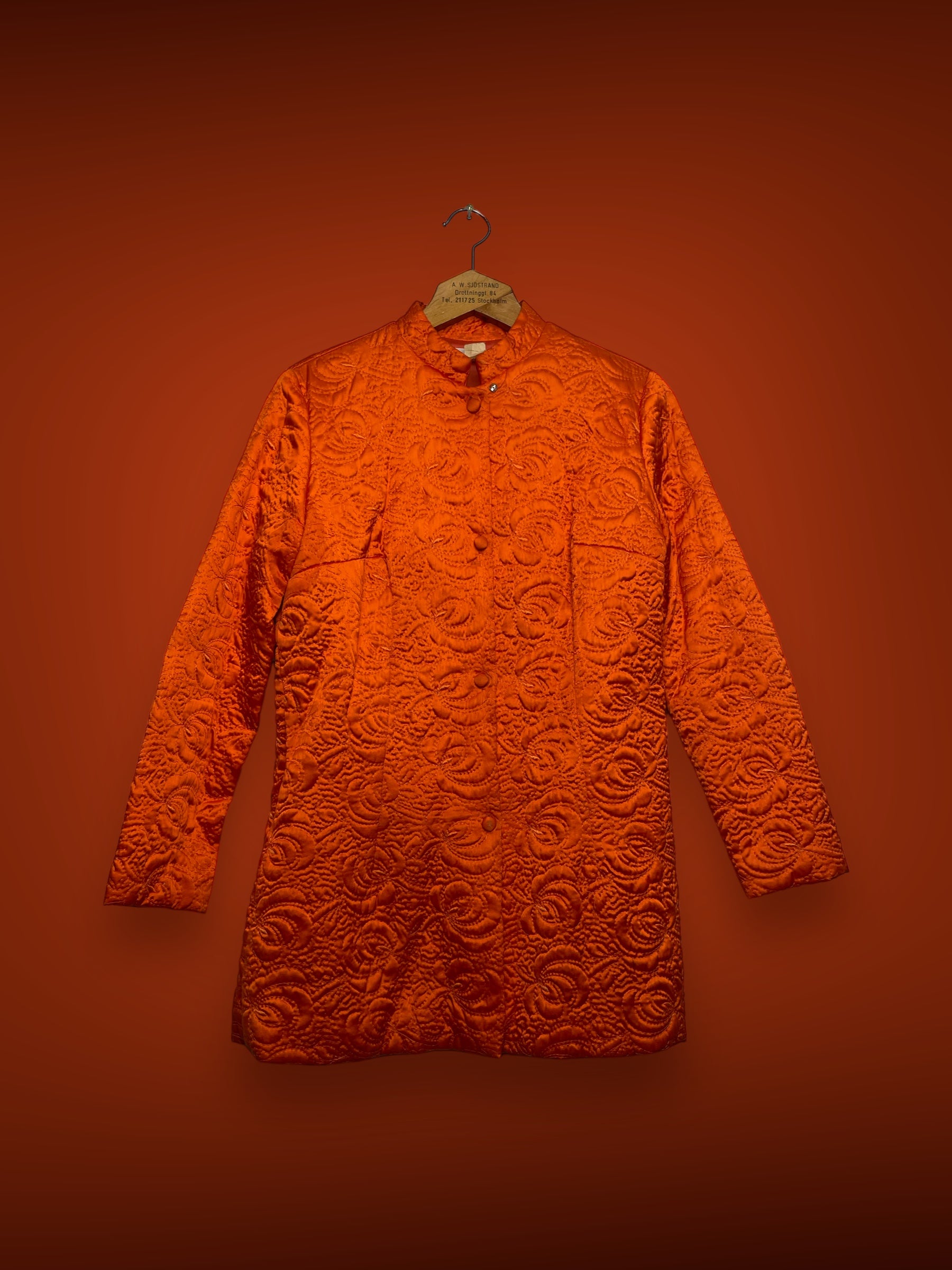 Orange Quilted Coat
