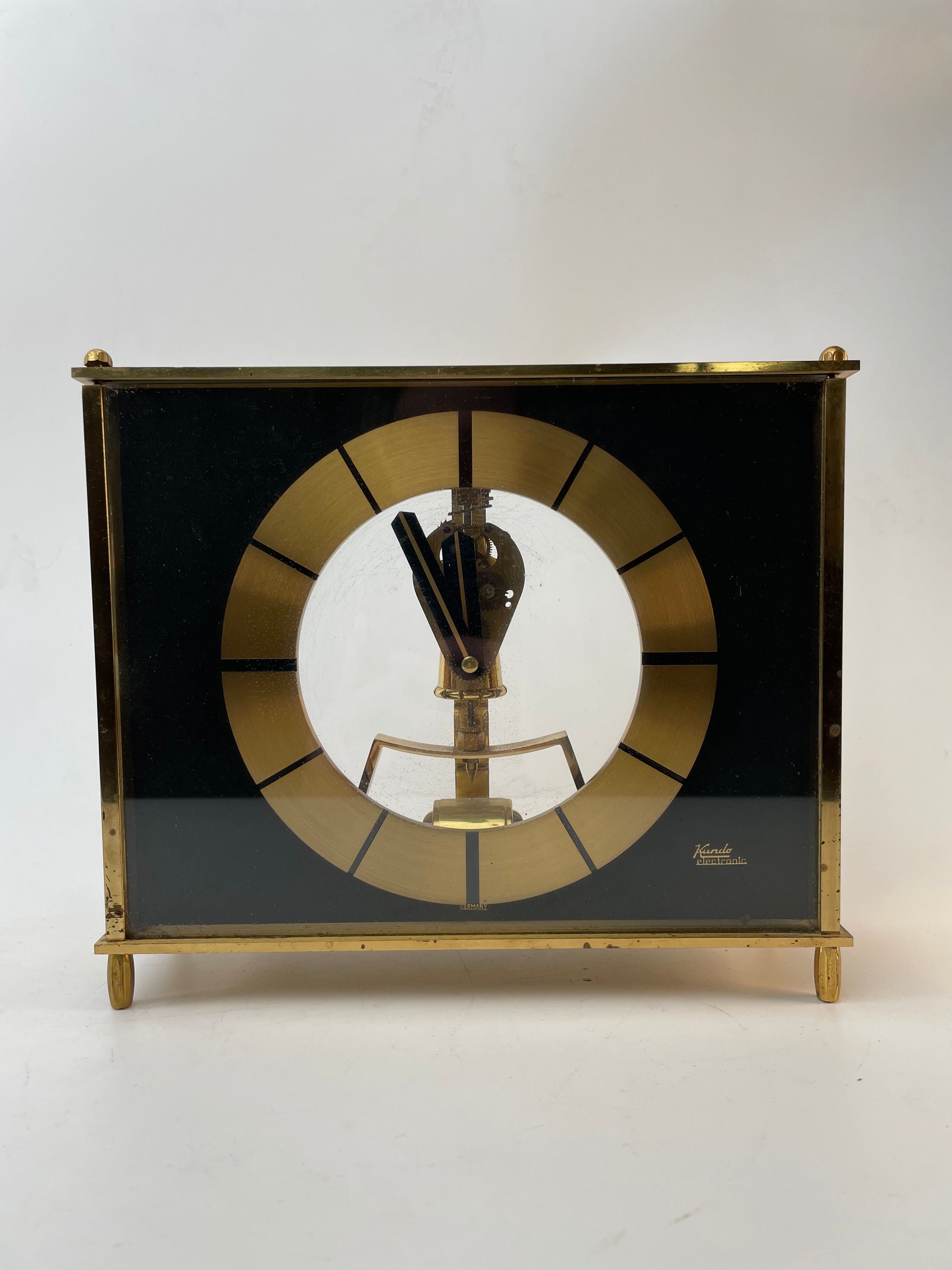 Kundo German Brass Clock by Kieninger & Obergfell