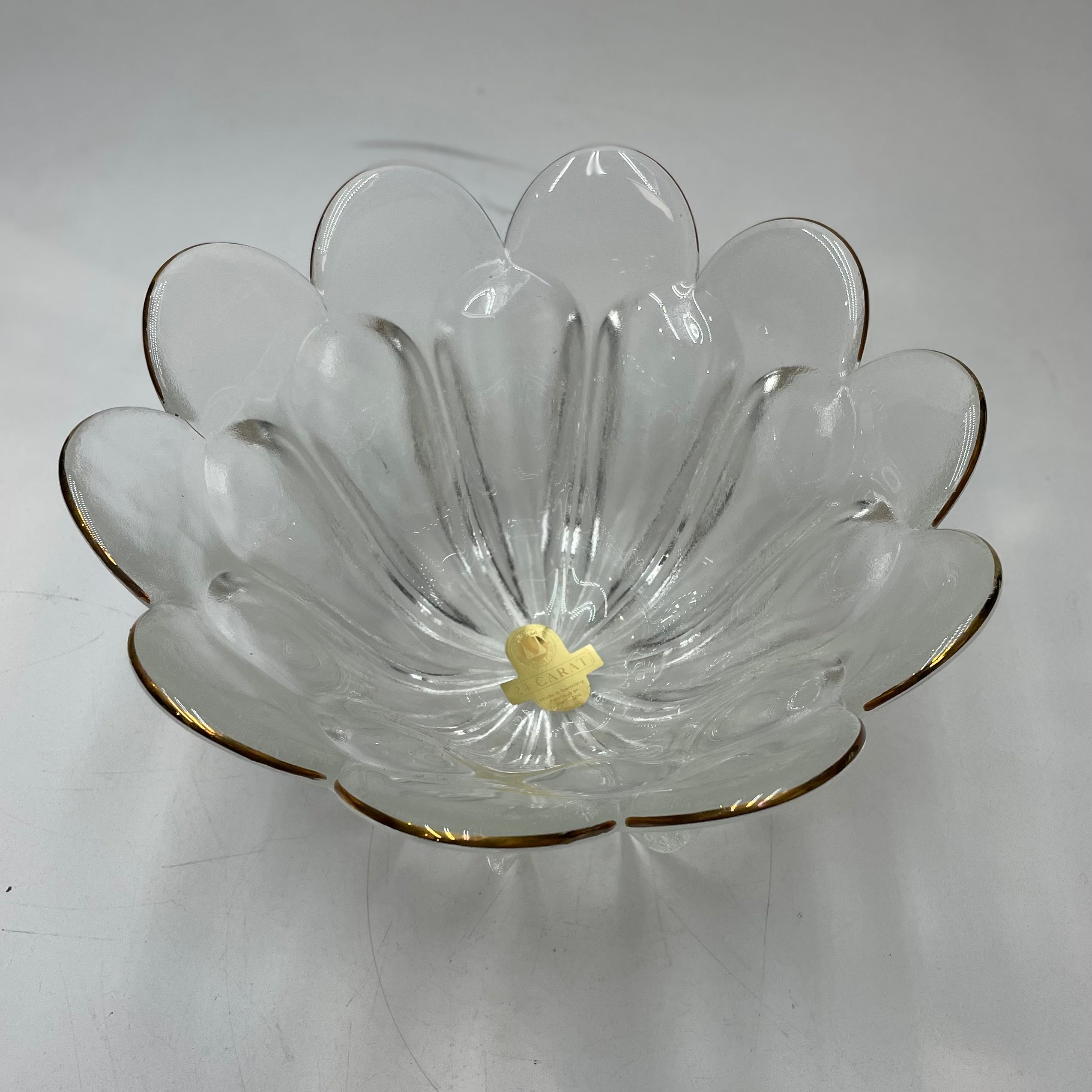 Walther Glas German Crystal Bowl with 24K Gold Rim