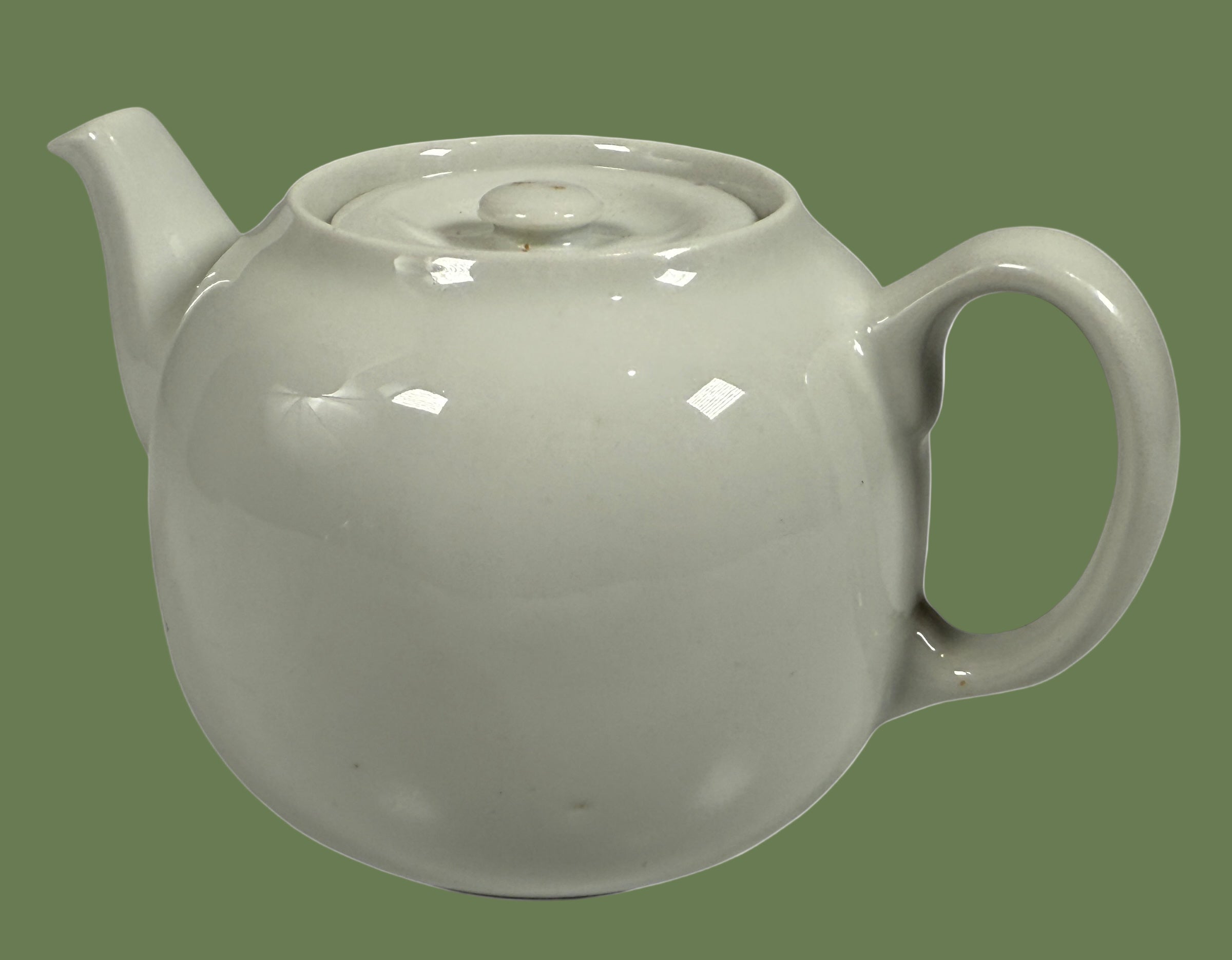 vintage Pillivuyt France Depuis Théière En Porcelaine Blanche - Excellent!