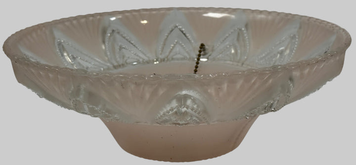 Art Deco Pink Frosted Glass Ceiling Light Shade – 1930s