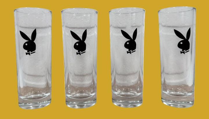 Vintage Playboy Shot Glasses – Set of 4 Barware Collectibles