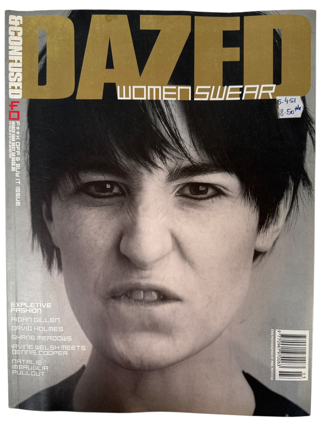 Magazine cover with a person's face and 'DAZED' branding