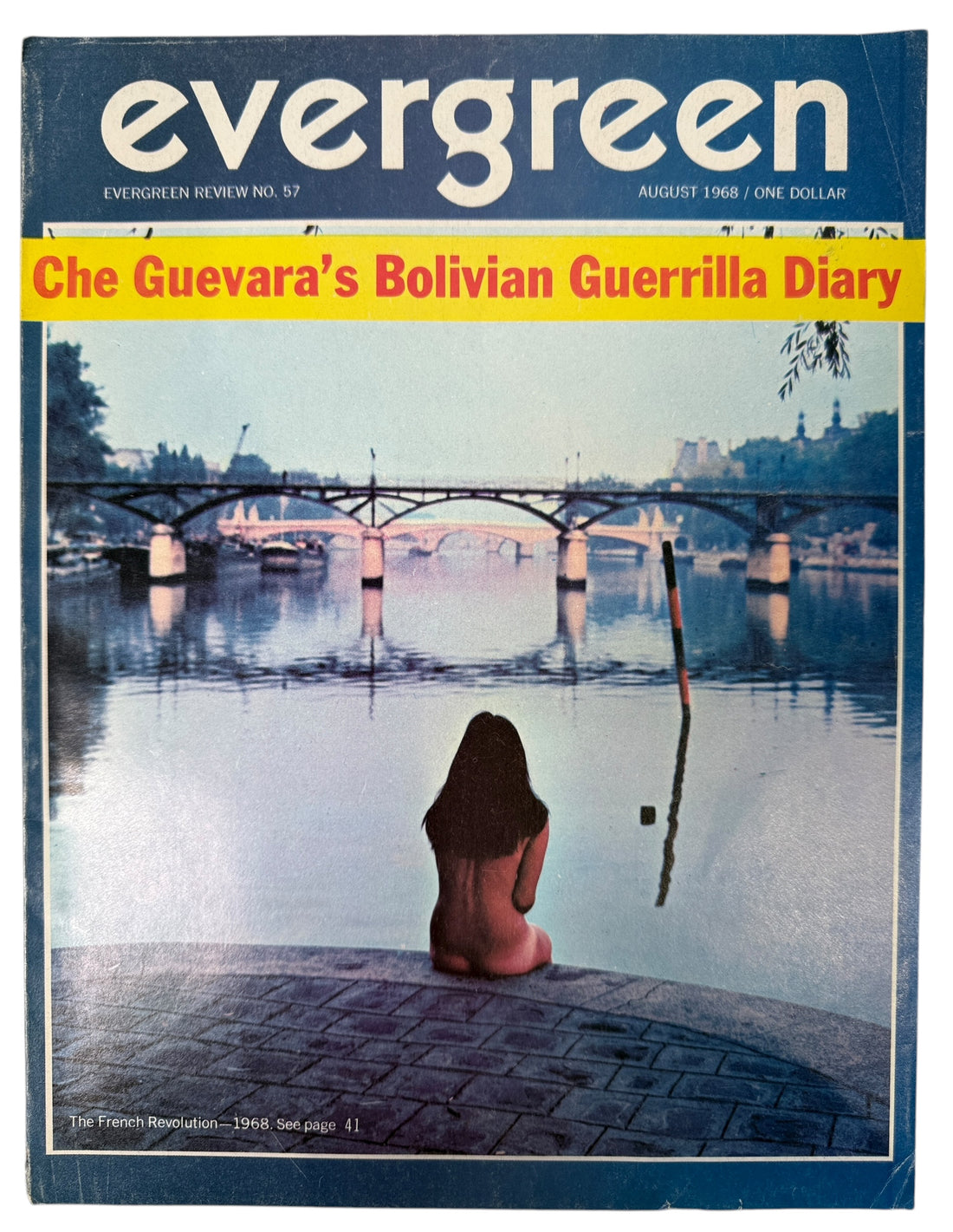 Evergreen Review No. 57, Aug 1968 — featuring Che Guevara’s Bolivian Guerrilla Diary. Classic Grove Press counterculture magazine in VG condition.