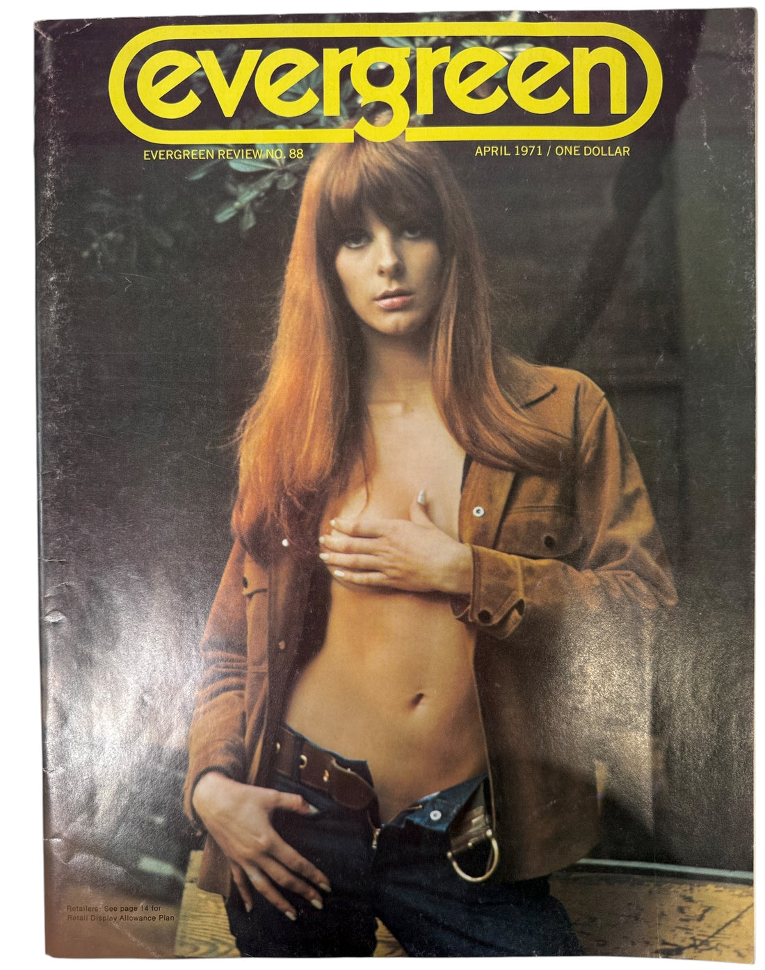 Evergreen Review No. 88 (Apr 1971) – Grove Press counterculture issue with bold cover; vintage literary and art collectible from 1970s avant-garde.