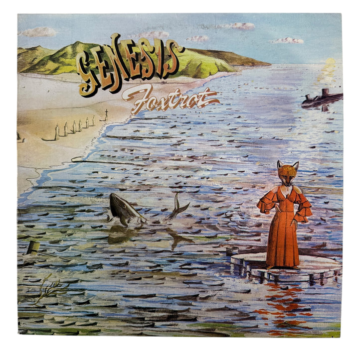 Genesis Foxtrot 1972 U.S. Charisma pressing, pink Mad Hatter label. VG+ vinyl and sleeve. Progressive rock classic featuring “Watcher of the Skies.”