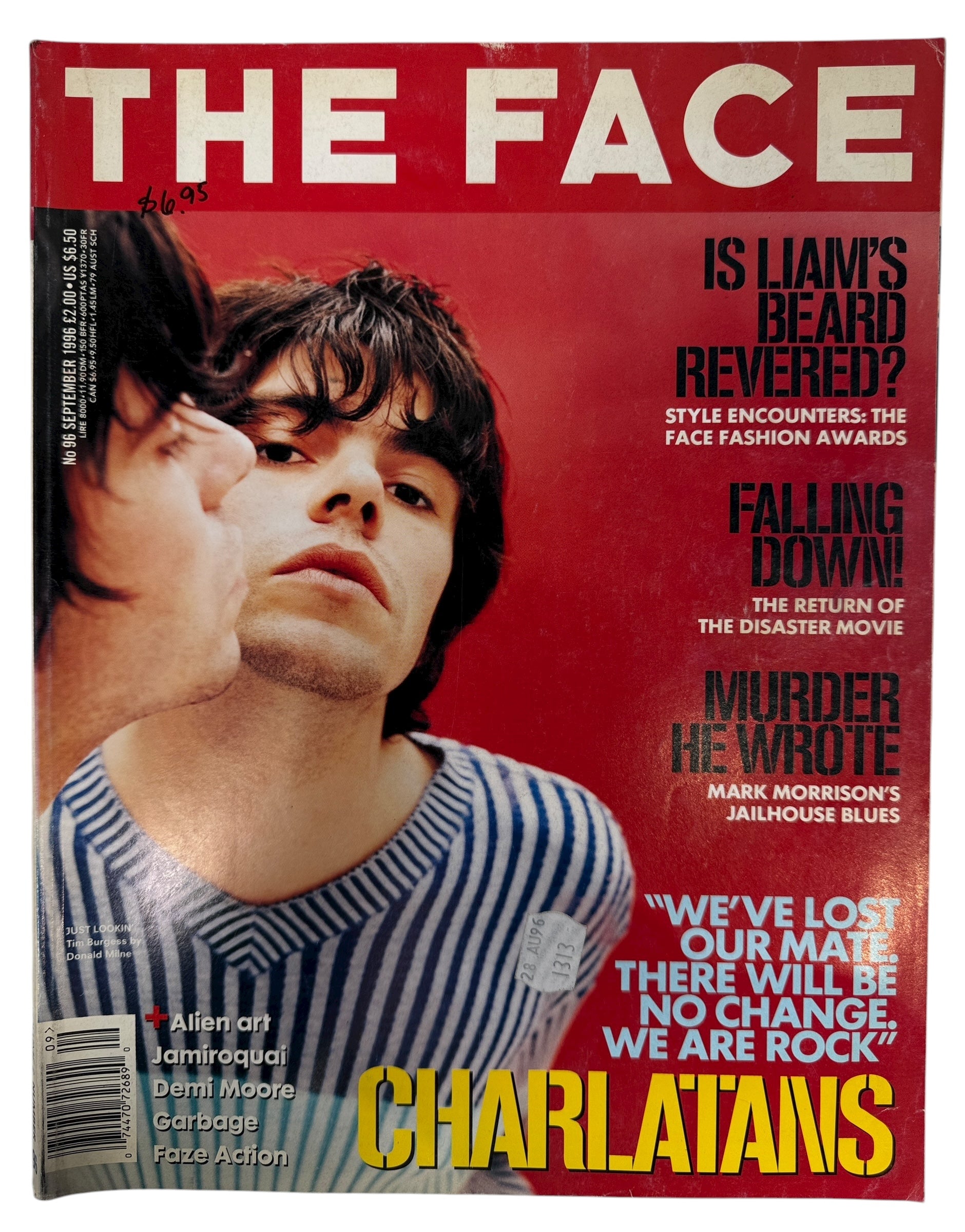 The Face Magazine Sept 1996 issue featuring The Charlatans and Tim Burgess. Classic Britpop-era style, music, and culture. Excellent vintage condition.