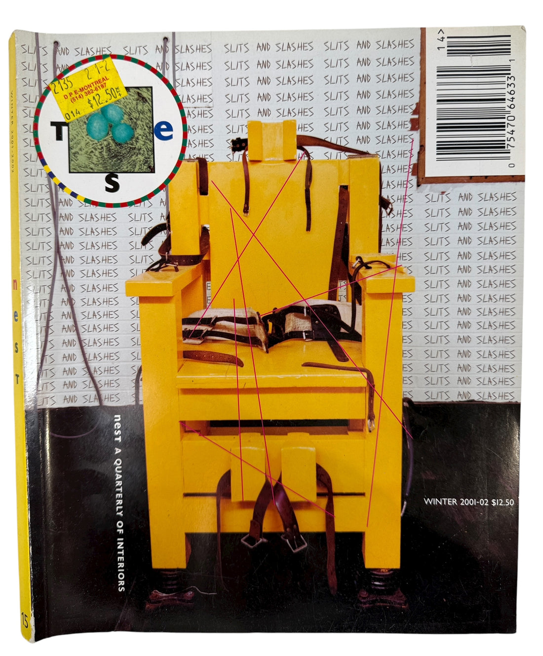 Rare Nest Magazine Winter 2001–02 “Slits and Slashes” issue featuring John Waters &amp; Catherine Opie. Iconic avant-garde interiors magazine.