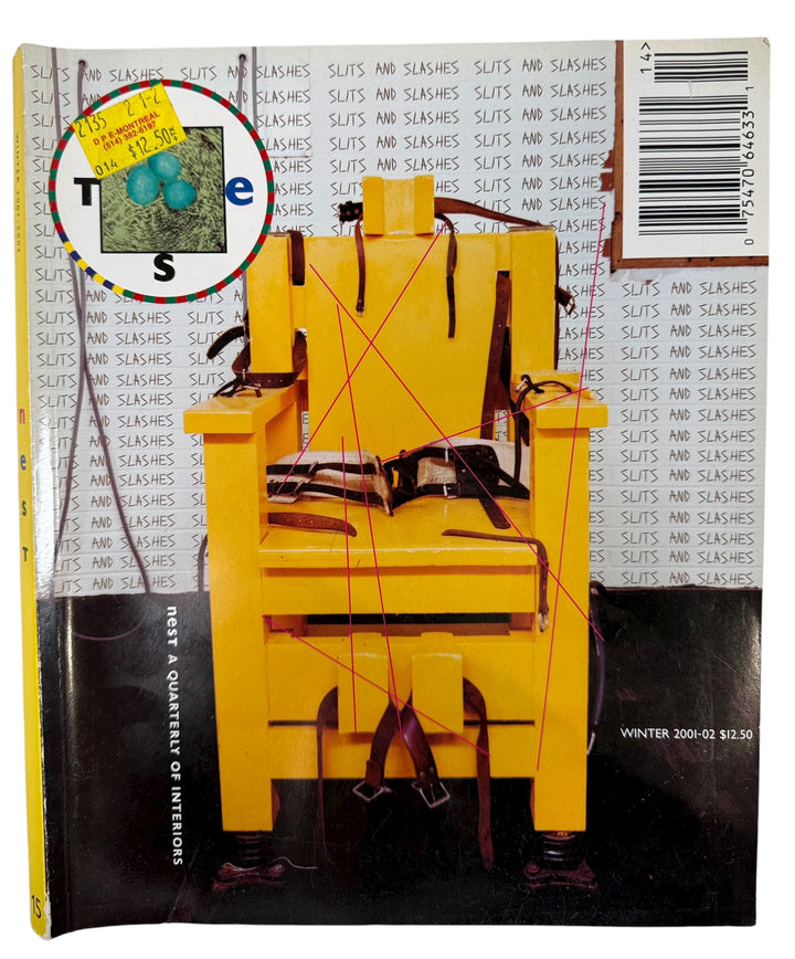 Rare Nest Magazine Winter 2001–02 “Slits and Slashes” issue featuring John Waters &amp; Catherine Opie. Iconic avant-garde interiors magazine.