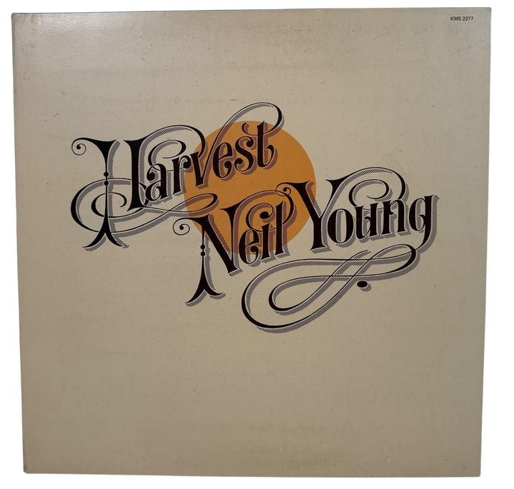 Original 1972 Canadian Harvest LP by Neil Young on Reprise KMS 2277. VG+ vinyl, gatefold cover, includes “Heart of Gold” and “Old Man.”