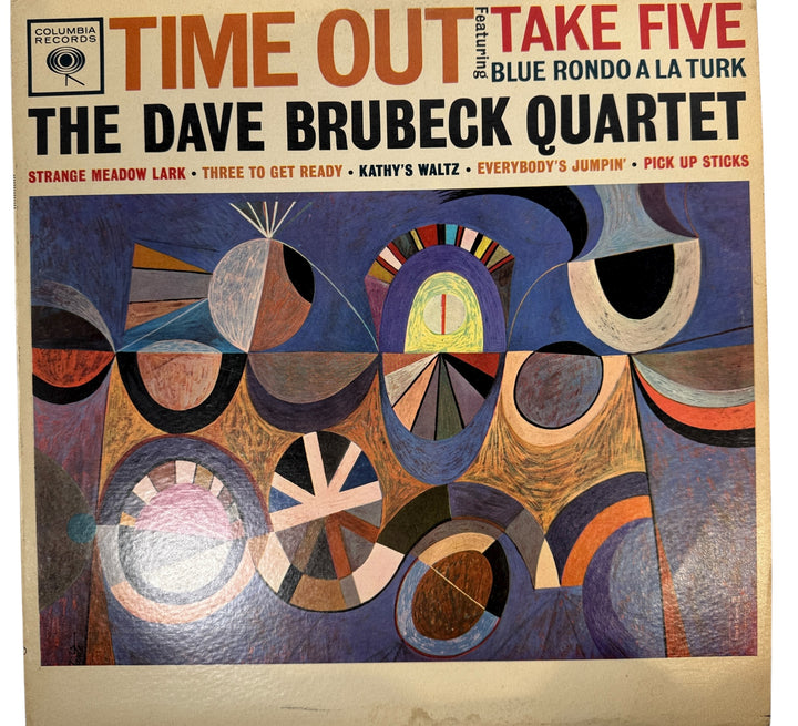 Dave Brubeck Time Out mono 6-eye Canadian CL 1397. Early 1960s Columbia pressing with iconic Fujita art. Classic jazz LP featuring Take Five.