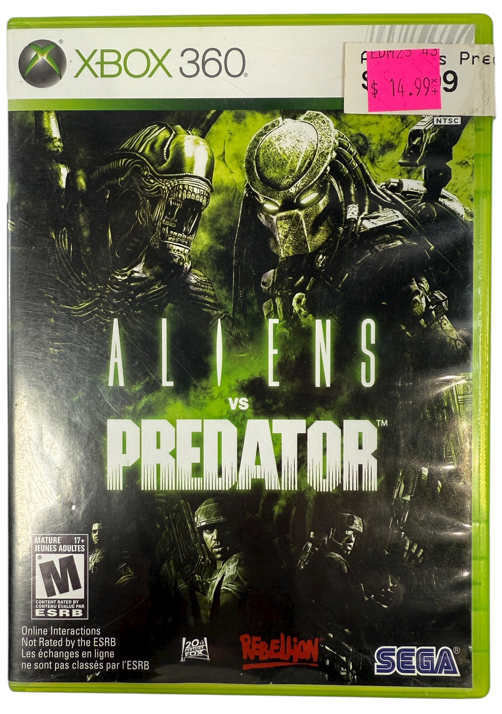 Aliens vs Predator Xbox 360 Complete in Box