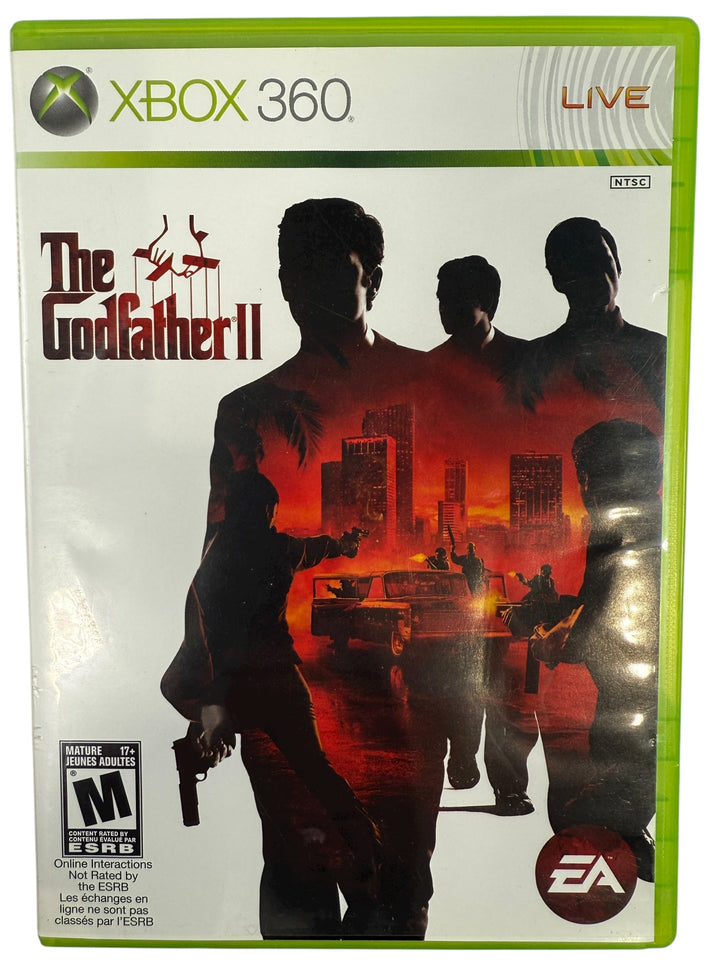 The Godfather II for Xbox 360. Complete with manual, excellent disc, tested NTSC edition. Ships from Canada. Great value for collectors and gamers.