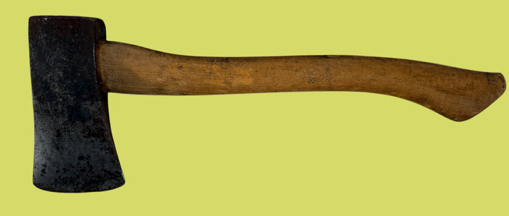 Vintage Hults Bruk Swedish hatchet with HB circle stamp. 1950s–60s forged steel, original handle, great patina. Rare collectible tool in solid condition.