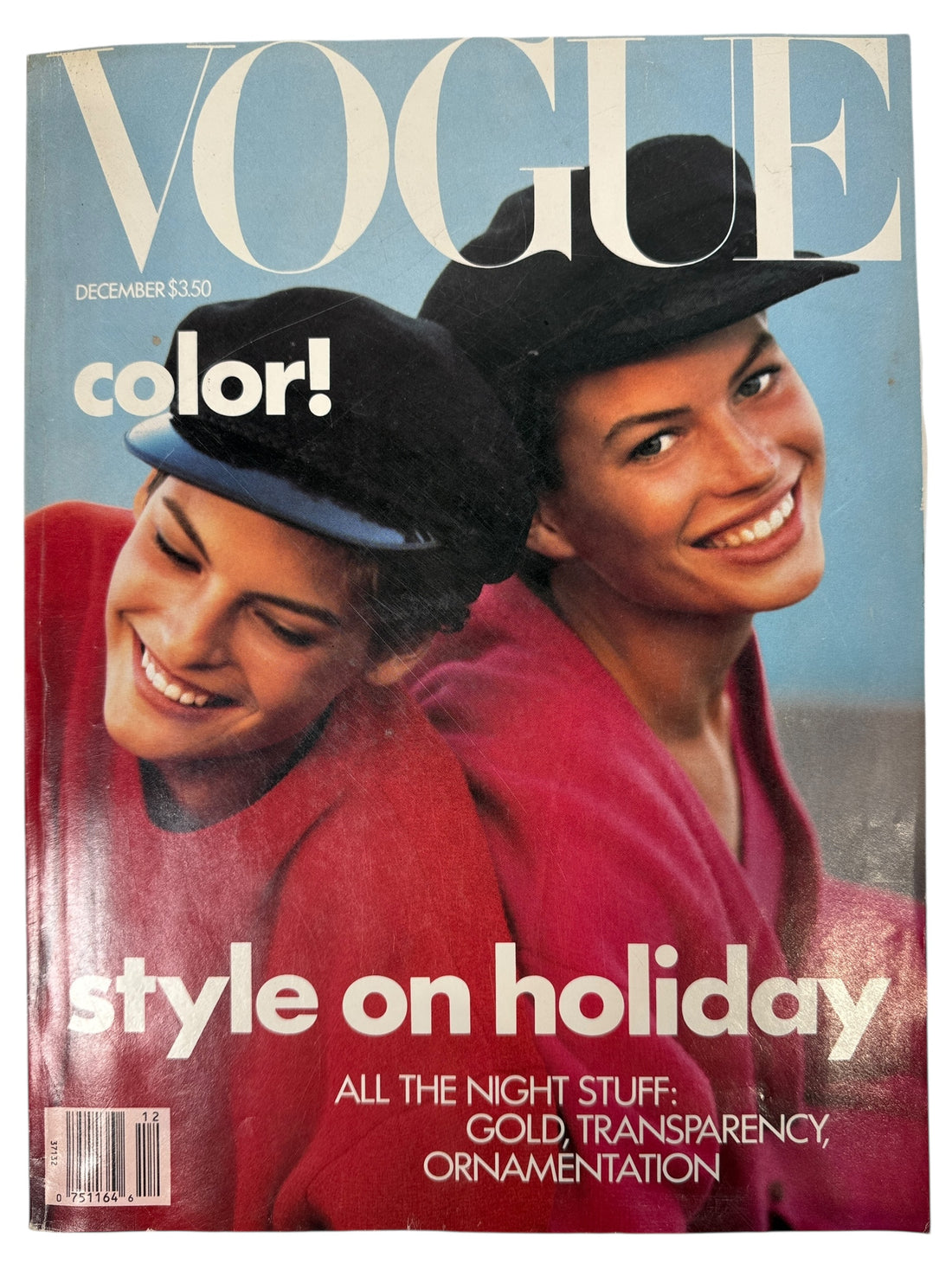Vogue December 1988, Style on Holiday Issue.