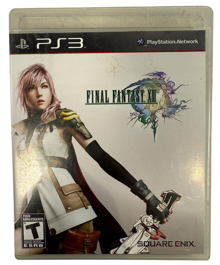 Final Fantasy XIII for PS3 complete in original case. Clean disc, Square Enix RPG with cinematic visuals, story-driven gameplay, and classic PS3 era appeal.