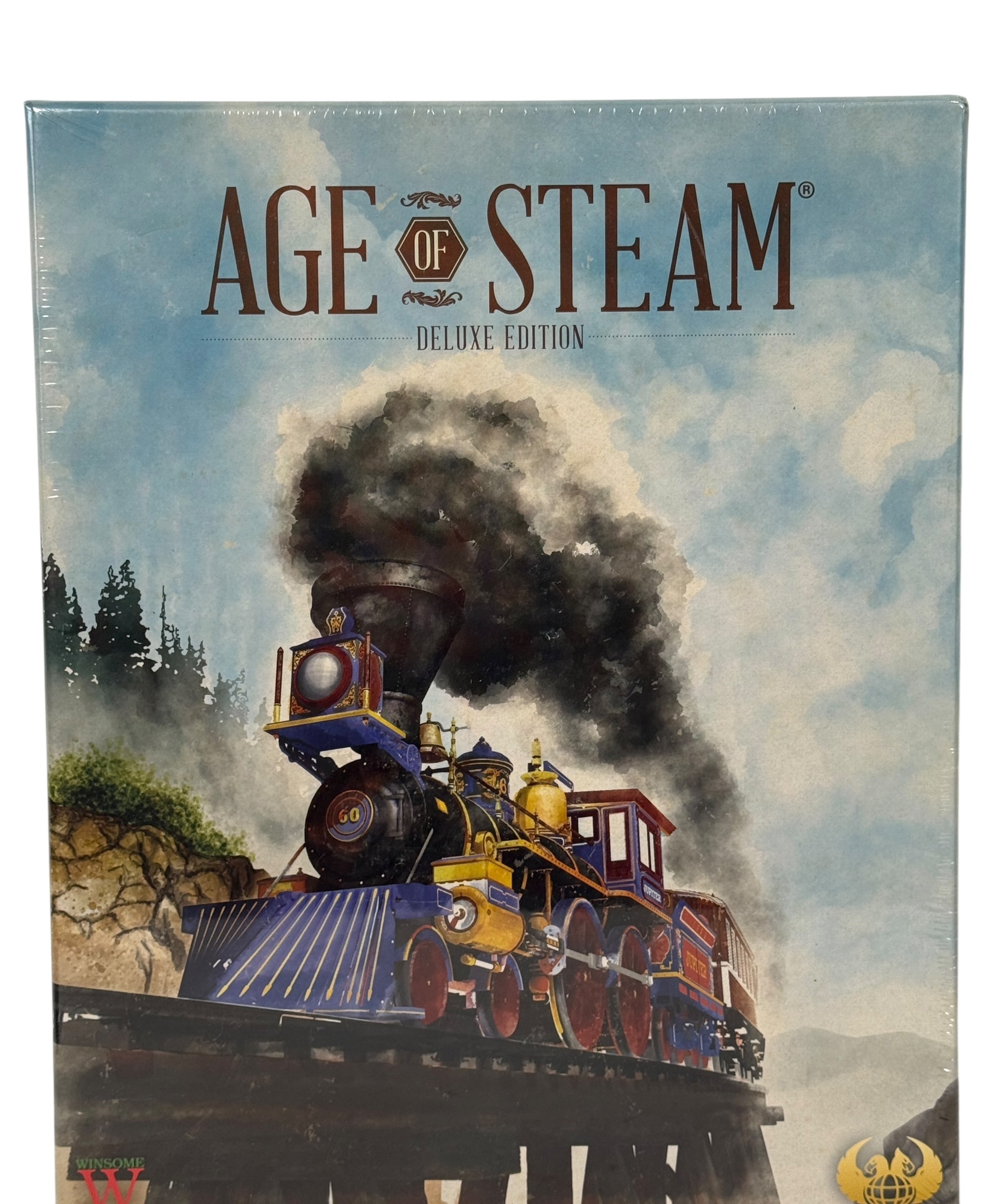 Sealed Age of Steam Deluxe Edition board game by Eagle-Gryphon. Premium Euro strategy classic with multiple maps. Collector-grade, new in wrap.