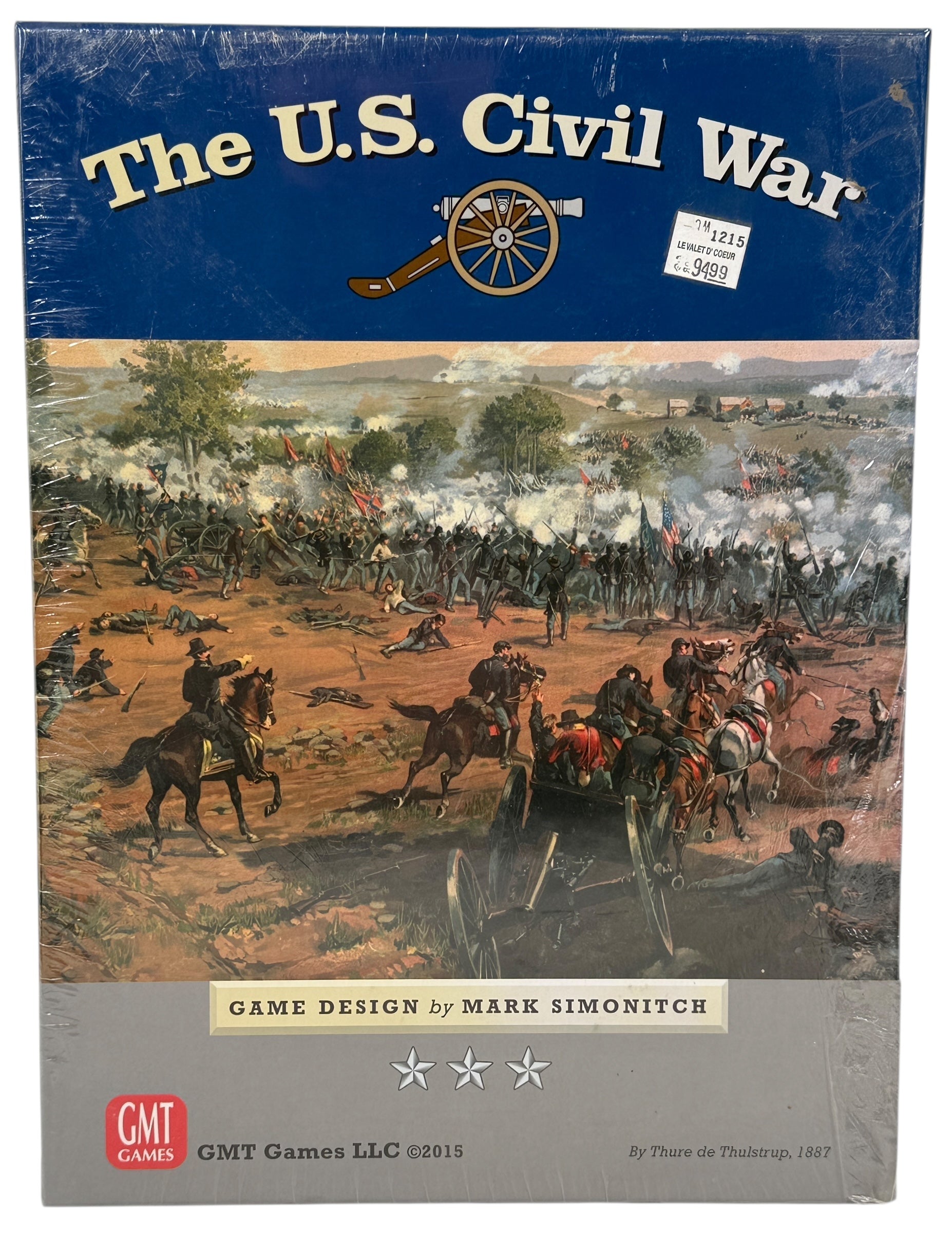 Unpunched 2015 GMT Games The U.S. Civil War strategic board game by Mark Simonitch. Large hex map, deep gameplay, shrink torn on one side.