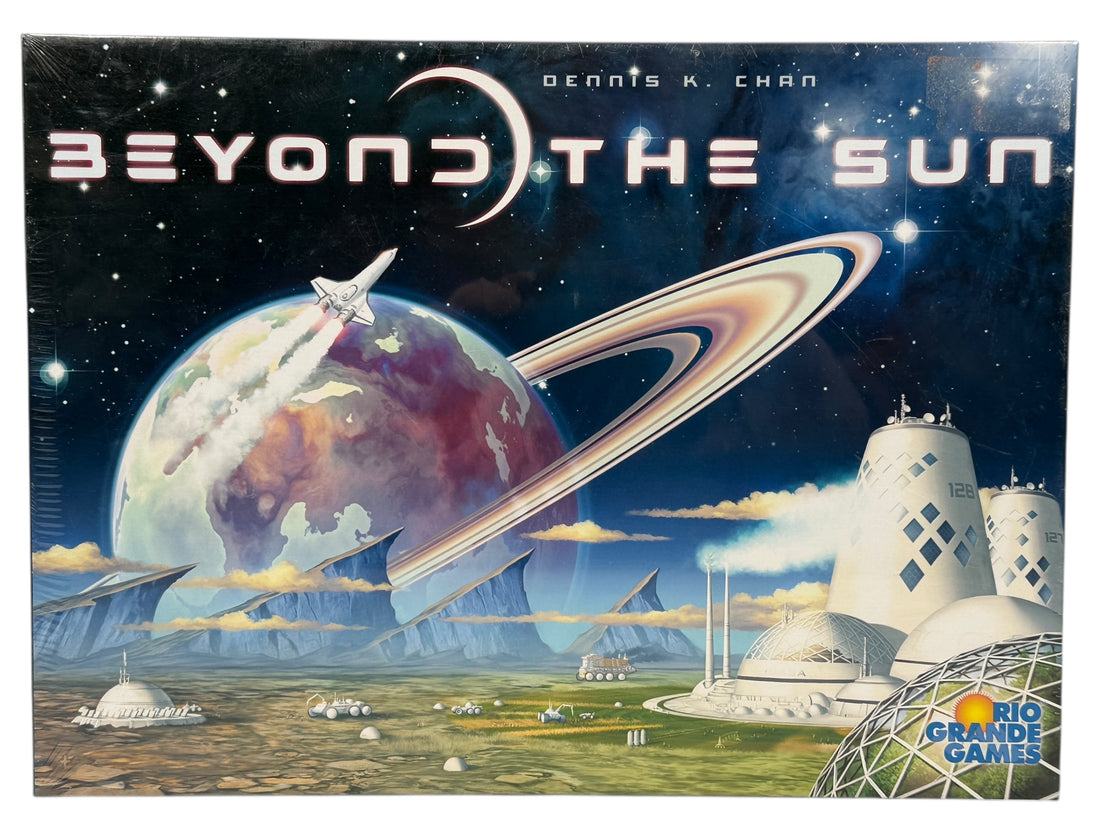 Factory-sealed Beyond the Sun sci-fi strategy board game. Tech-tree engine building gameplay for 2–4 players. New shrink,&nbsp; highly rated.