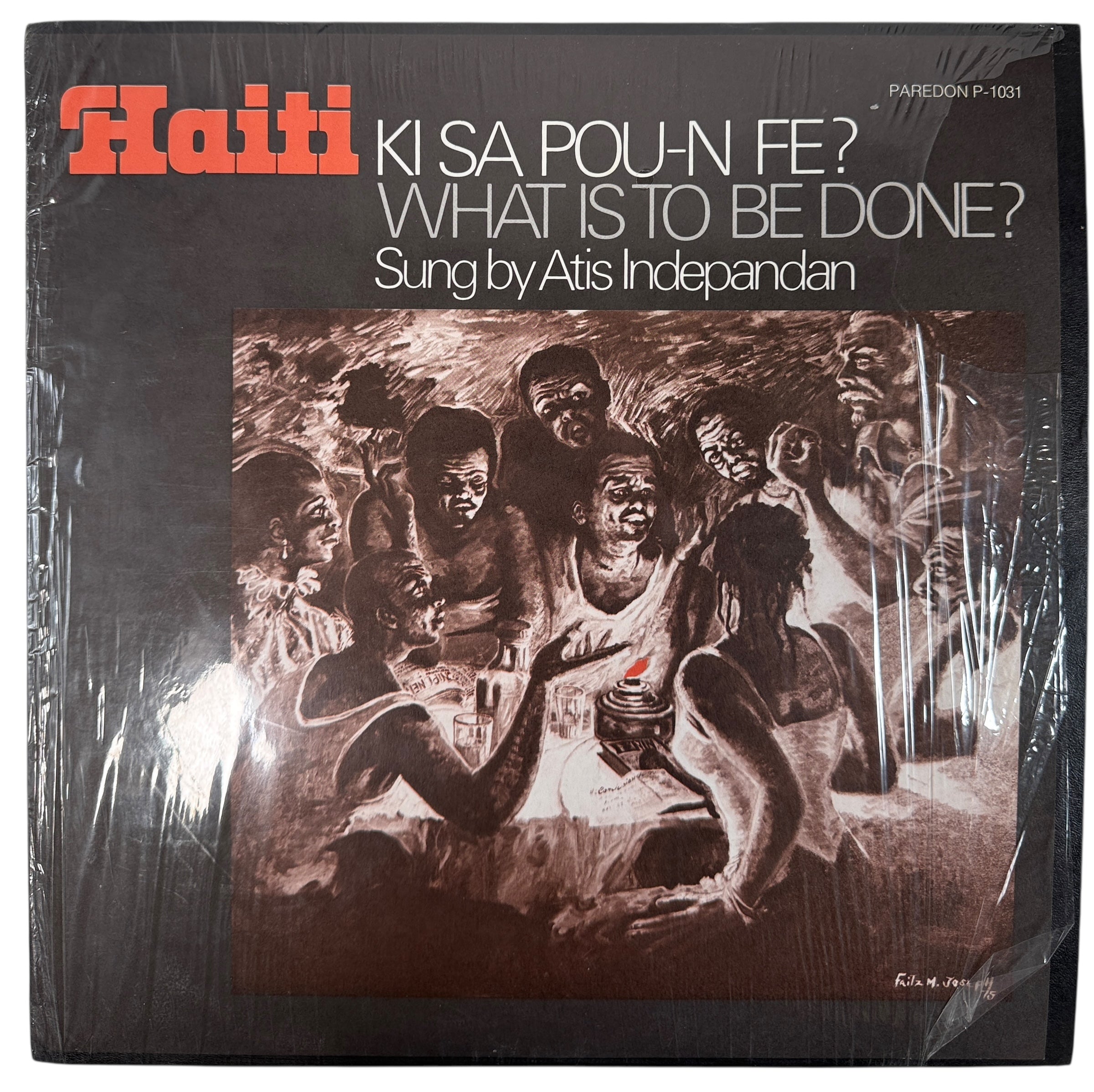 1975 Haitian protest folk LP by Atis Indepandan on Paredon Records with booklet. Creole political songs and translations. Archival NM vinyl in shrink.