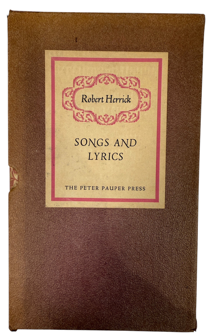 Elegant midcentury Peter Pauper Press edition of Robert Herrick’s Songs and Lyrics with slipcase. Clean vintage poetry book ideal for gifts, display, or collectors.