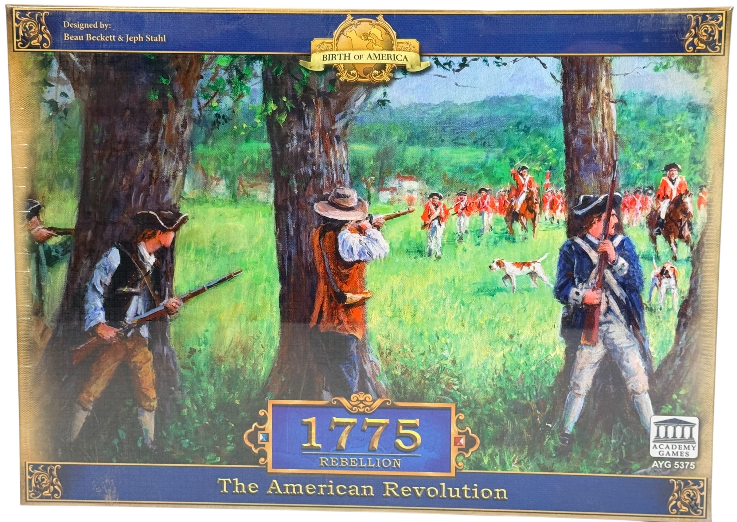 Sealed 1775 Rebellion strategy board game. Revolutionary War area control wargame by Academy Games. 2–4 players. Educational and collectible title.