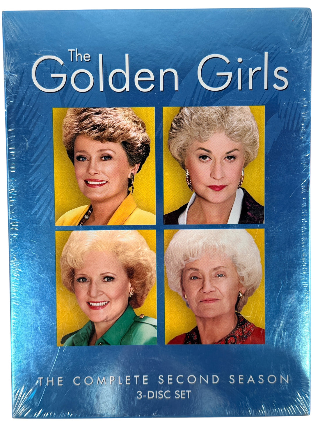 Sealed Golden Girls Season 2 DVD set. 2005 NTSC 3-disc release from Buena Vista/Touchstone. Collectible sealed sitcom media with strong nostalgia demand.