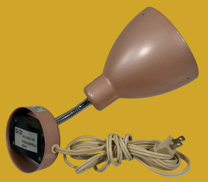 Vintage IKEA KUSLIG Wall Lamp – Retro Pink Adjustable Spotlight, Discontinued