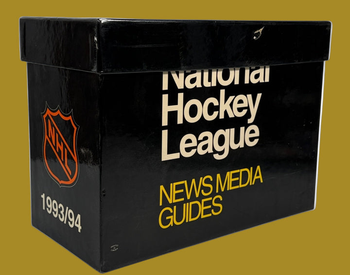 Black box with 'National Hockey League' and '1993/94' text on a white background