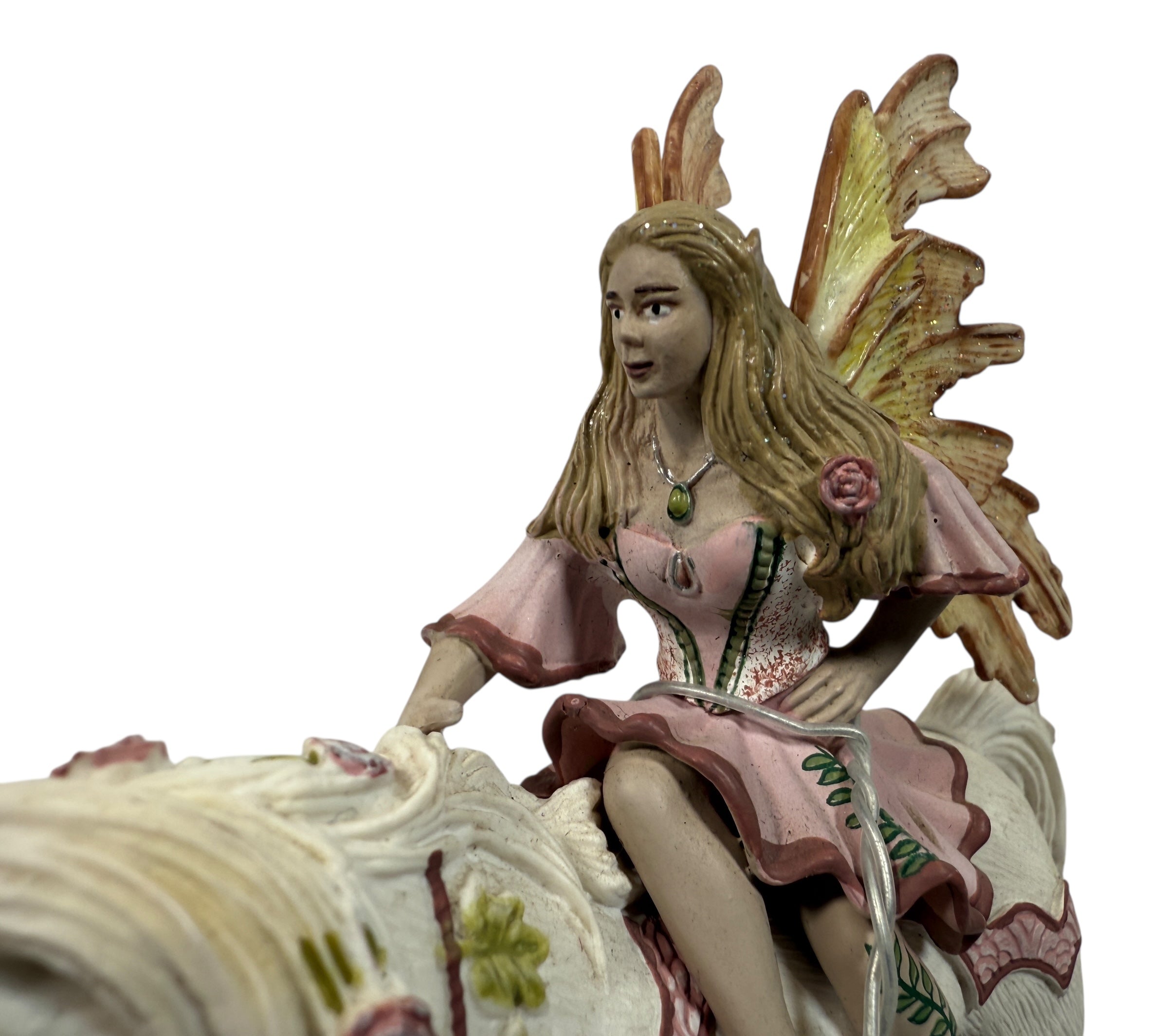 Schleich Bayala fairy on horse figurine (2006) – retired fantasy collectible, hand-painted PVC from Germany/China – Eco Depot Vintage Montreal.