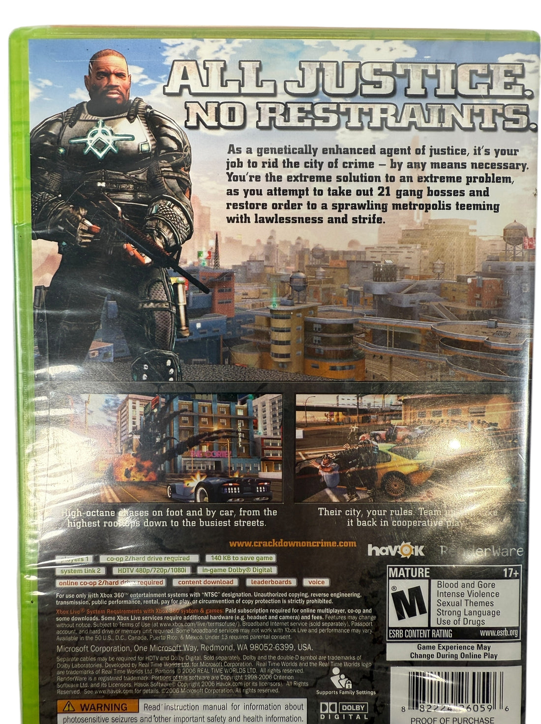 Sealed 2007 Xbox 360 Crackdown with Halo 3 Beta invite. Rare first-release collectible, mint in shrink wrap. Ships fast from Montreal.