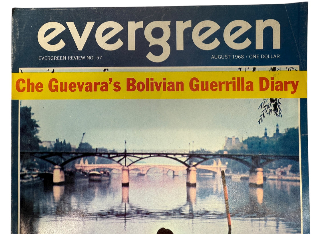 Evergreen Review No. 57, Aug 1968 — featuring Che Guevara’s Bolivian Guerrilla Diary. Classic Grove Press counterculture magazine in VG condition.
