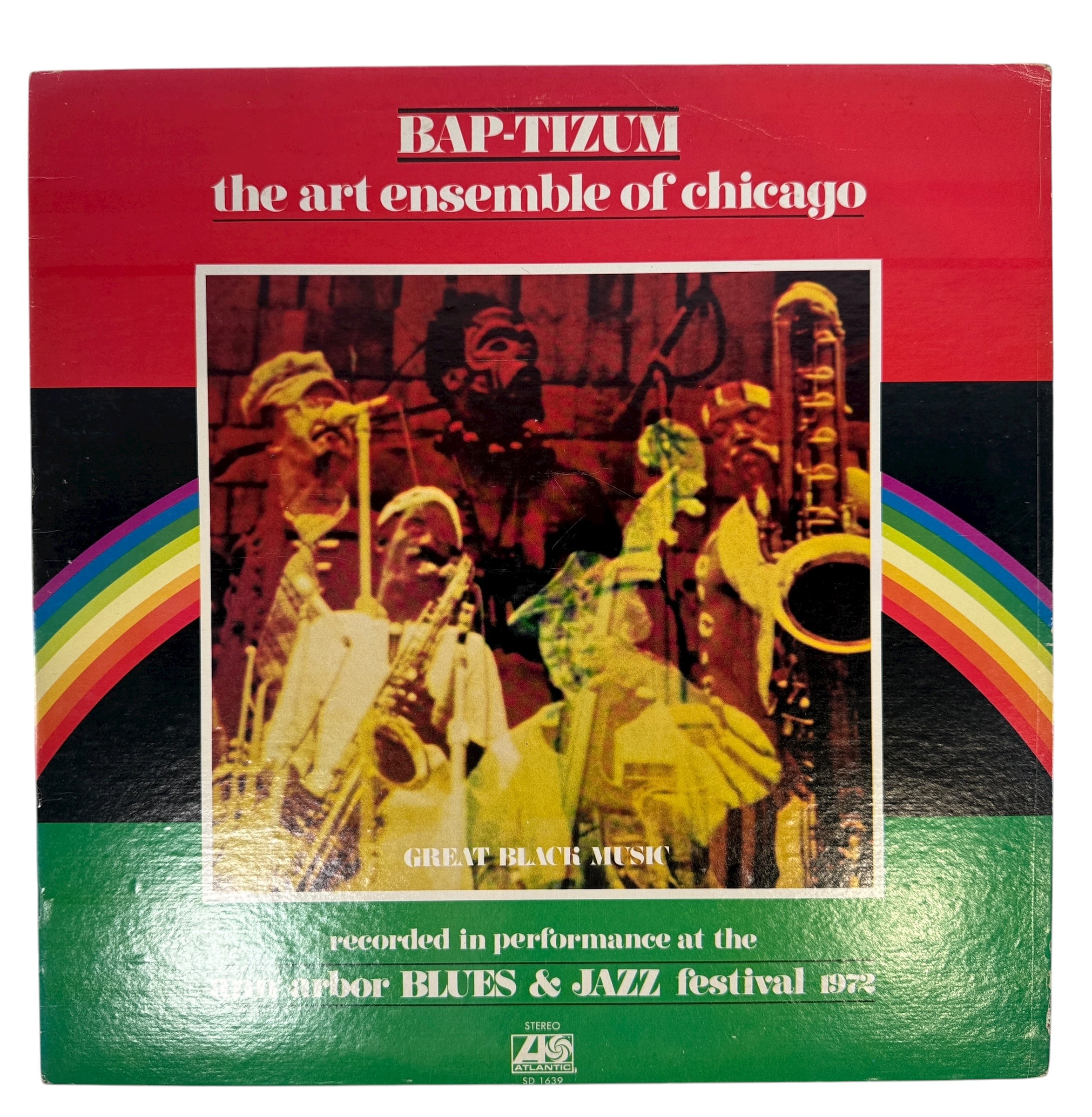 Live 1972 Ann Arbor Jazz Festival LP by the Art Ensemble of Chicago. 1973 Atlantic first pressing. Iconic free jazz performance and collector’s favorite.