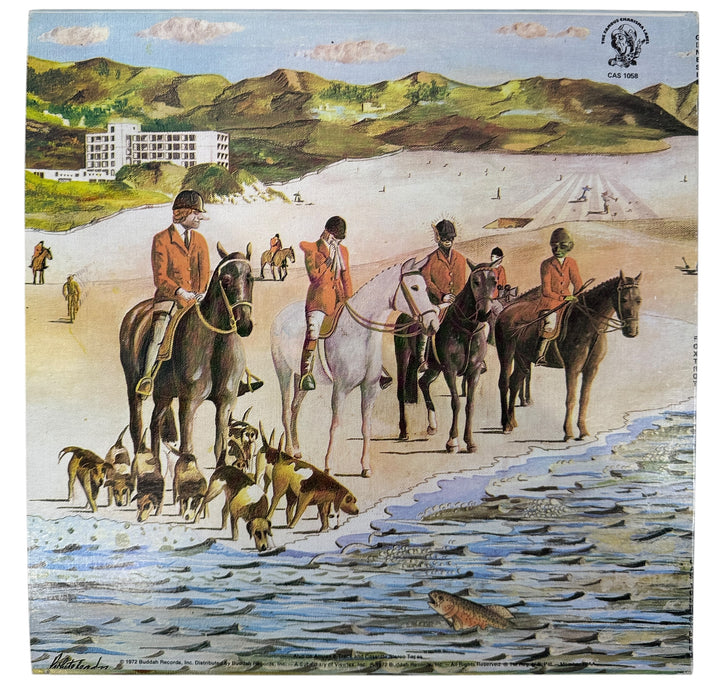 Genesis Foxtrot 1972 U.S. Charisma pressing, pink Mad Hatter label. VG+ vinyl and sleeve. Progressive rock classic featuring “Watcher of the Skies.”