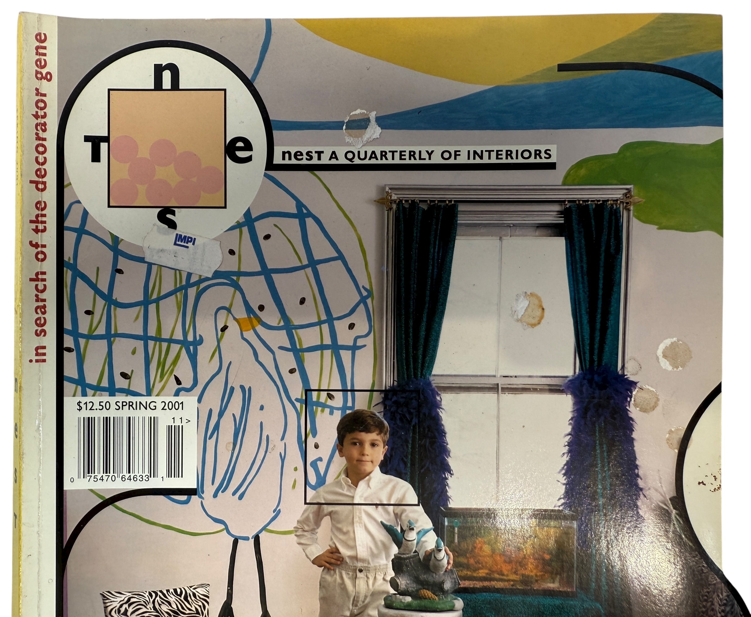 Rare Nest Spring 2001 issue with die-cut cover and “Decorator Gene” theme. Iconic avant-garde interiors magazine in good collectible condition.