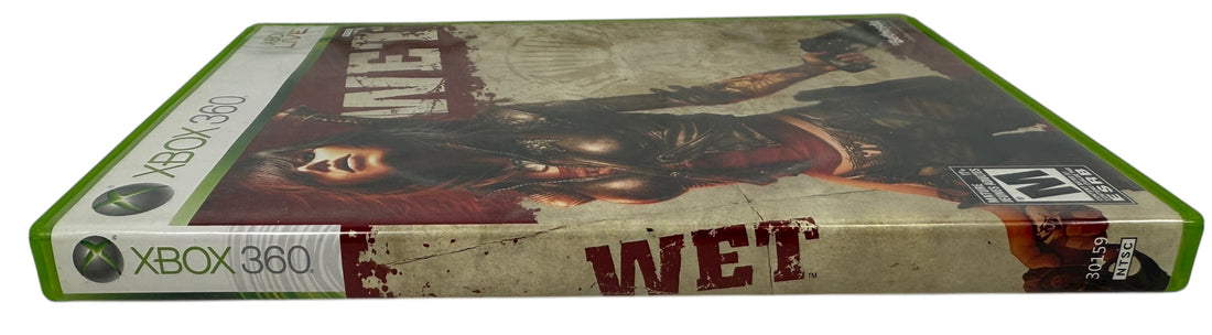 Xbox 360 game case titled 'WET' with a graphic design on the cover