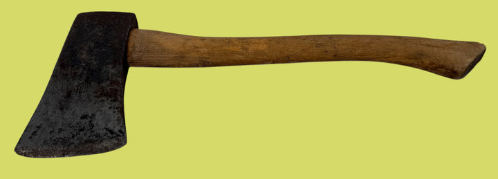 Vintage Hults Bruk Swedish hatchet with HB circle stamp. 1950s–60s forged steel, original handle, great patina. Rare collectible tool in solid condition.