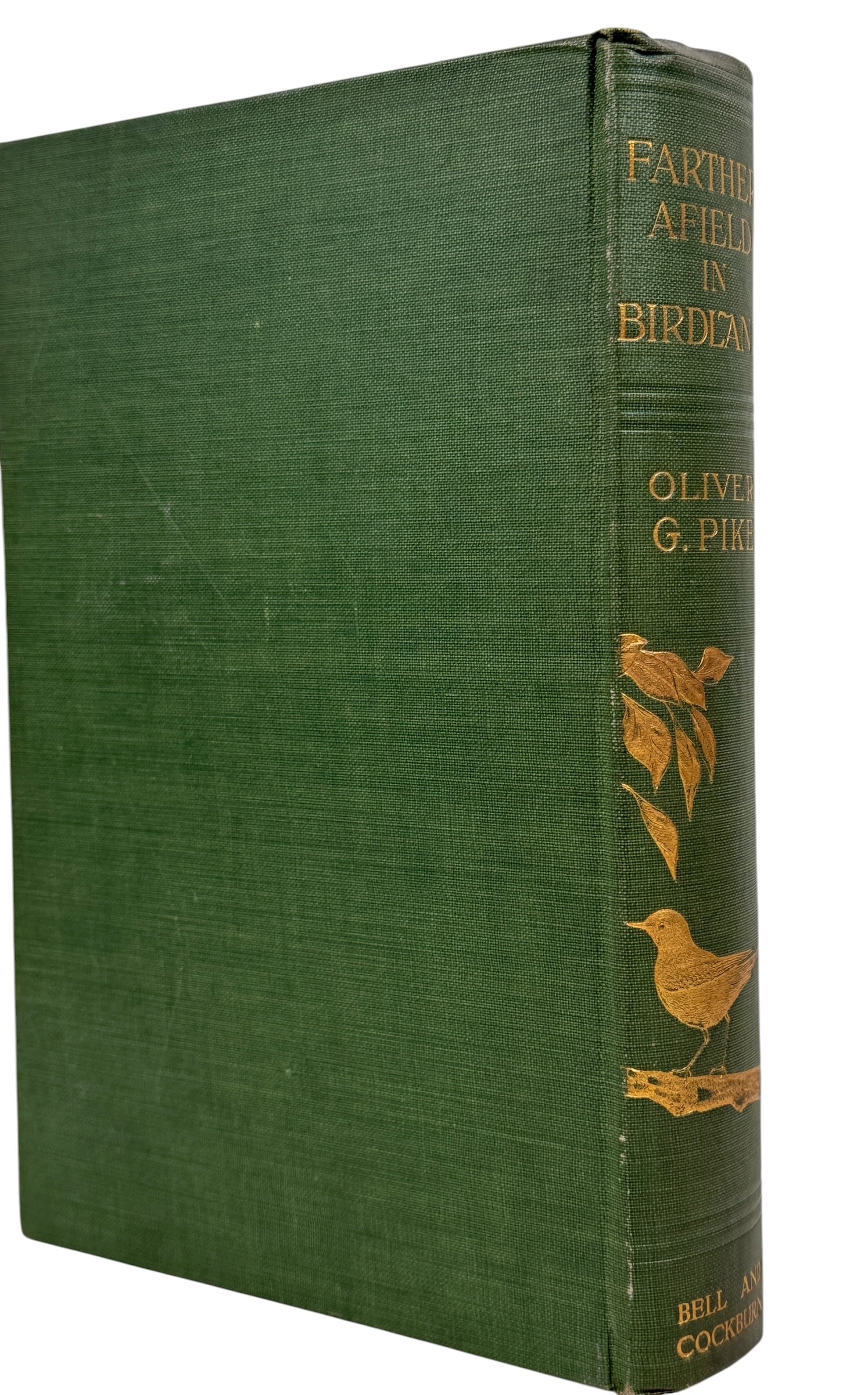 Early 1900s Oliver G. Pike wildlife photography book with 60 images and gilt cloth cover. Canadian Bell &amp; Cockburn edition in strong condition.