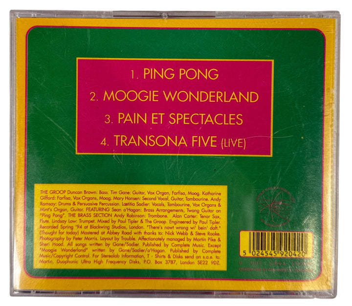 Original 1994 Stereolab Ping Pong EP CD on Duophonic. Includes Moogie Wonderland and live Transona Five. Essential mid-90s indie releas