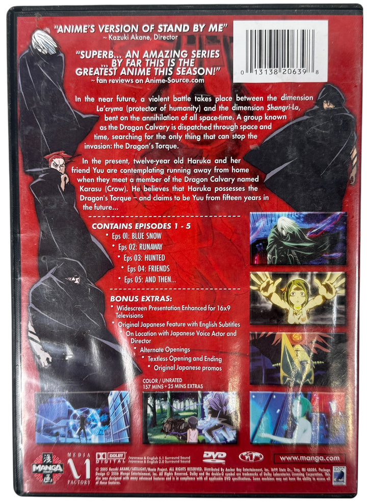 Vintage anime DVD Noein Volume 1 by Manga Entertainment. Episodes 1–5 with English subtitles. Original artwork, tested disc, classic 2000s sci-fi anime.