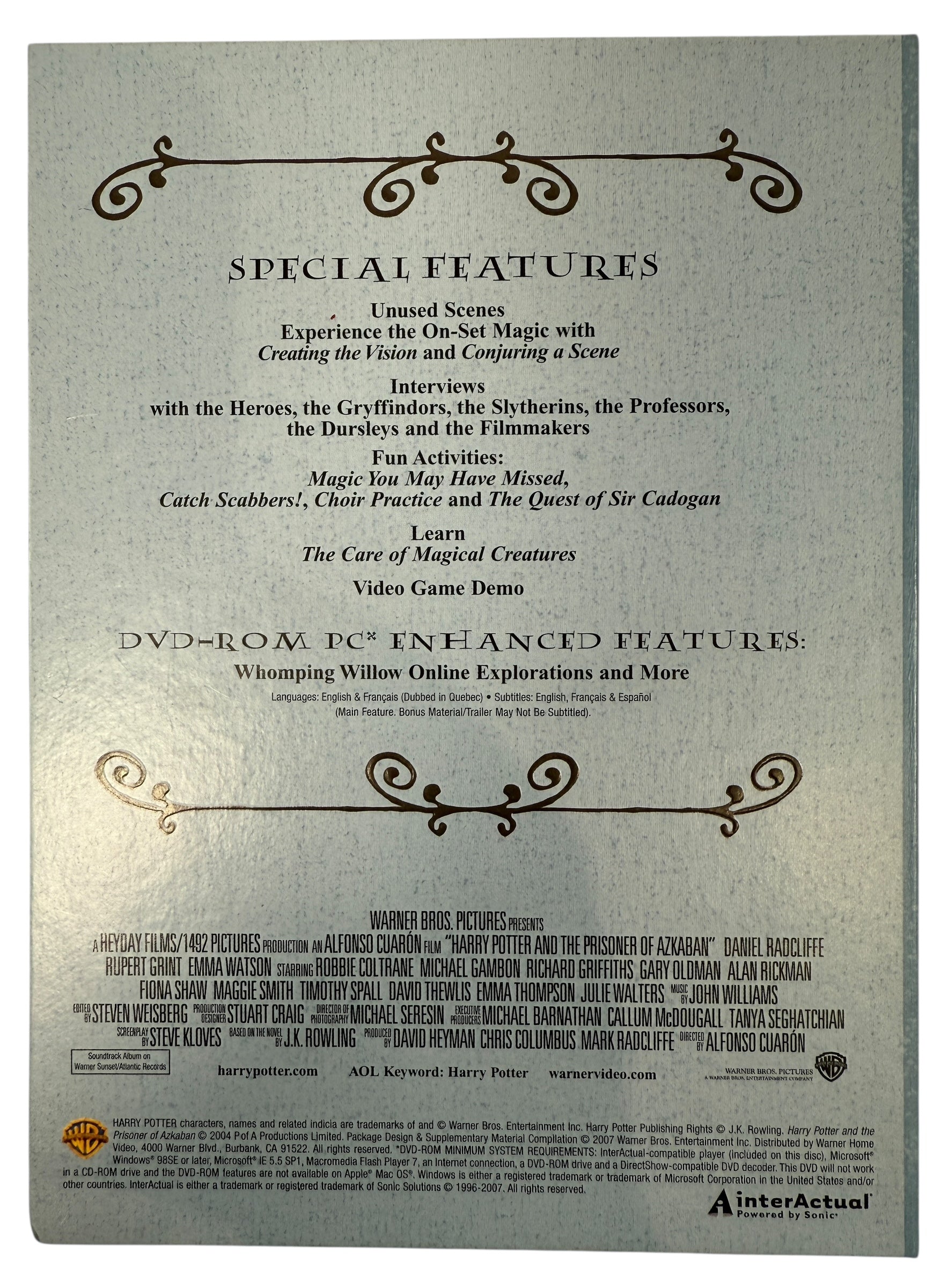 Harry Potter Prisoner of Azkaban, Year Three, DVD Book Edition