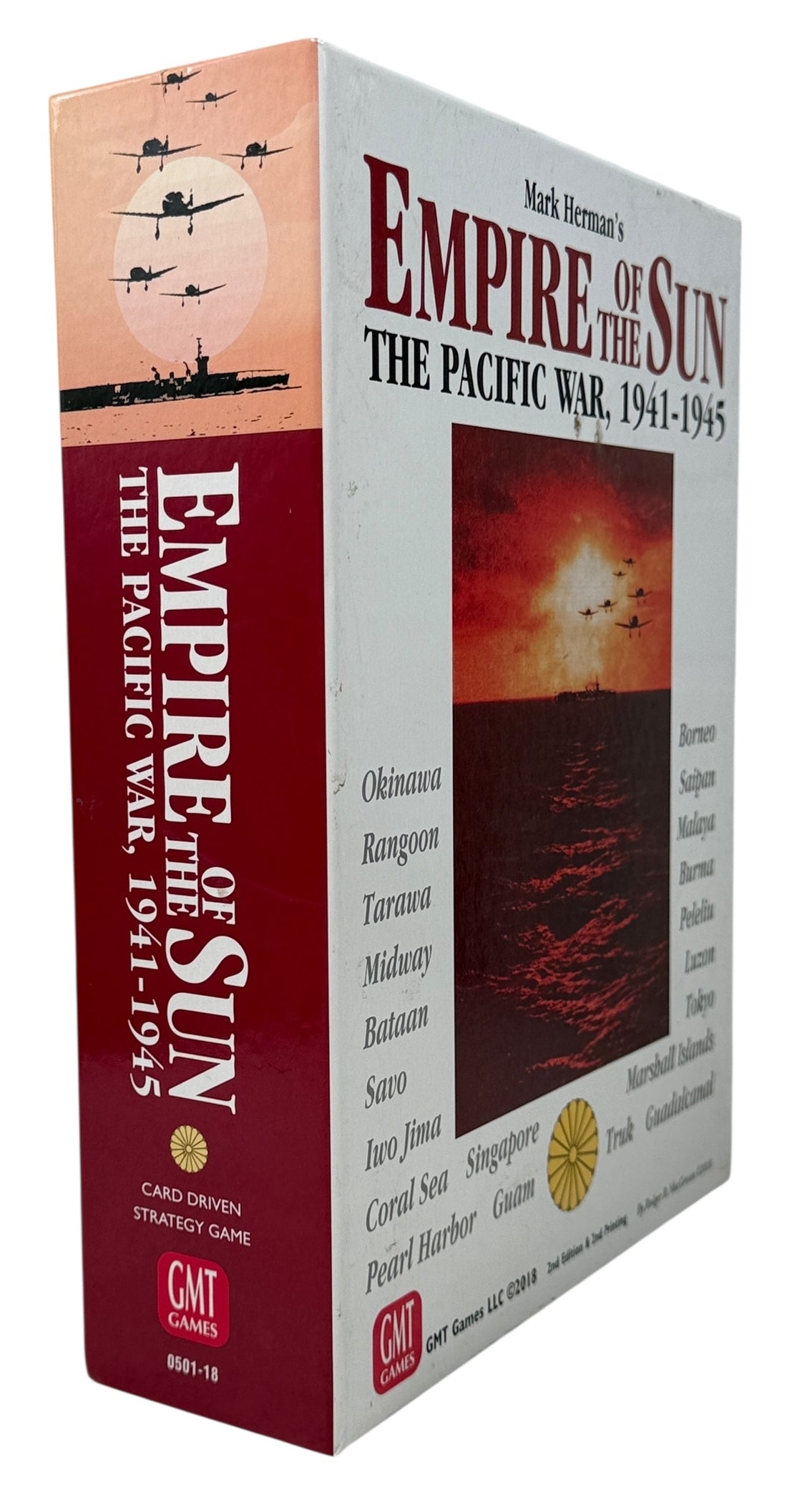 Classic GMT card-driven WWII strategy game covering the Pacific War. Complete 2nd Edition with solitaire system, maps, and cards. Clean, ready to play.